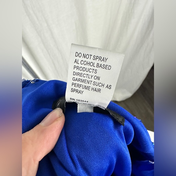 La Femme Royal Blue Rhinestone Jersey Skirt Size 6 NWT - Picture 12 of 13